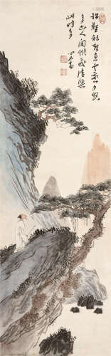 溥儒（1896～1963） 行吟图 立轴 设色纸本