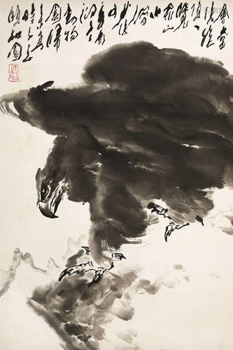 王子武（b.1936） 1981年作 雄鹰图 立轴 水墨纸本