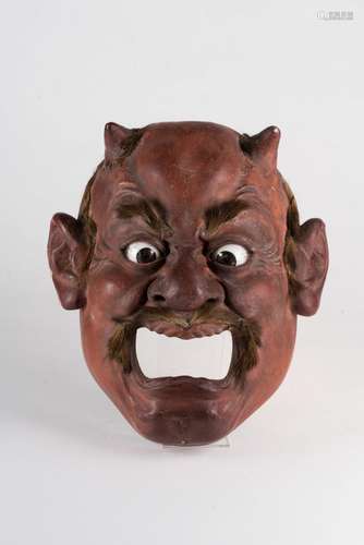 Japanese Art A papier machÃ© Oni mask Japan, 19th century