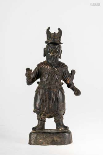 Chinese Art A dark bronze figure of standing GuandÃ¬ China, Ming dynasty, 15th-16th centuy
