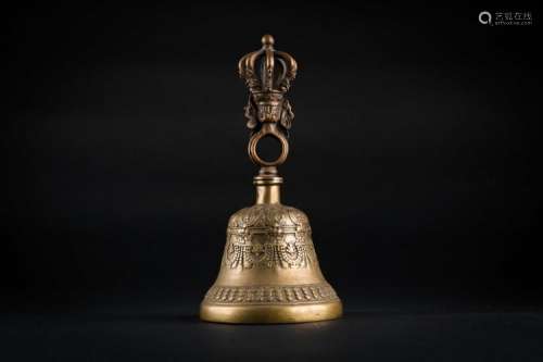 Himalayan Art A large Ghanta bronze bell Tibet, 19th - 20th century