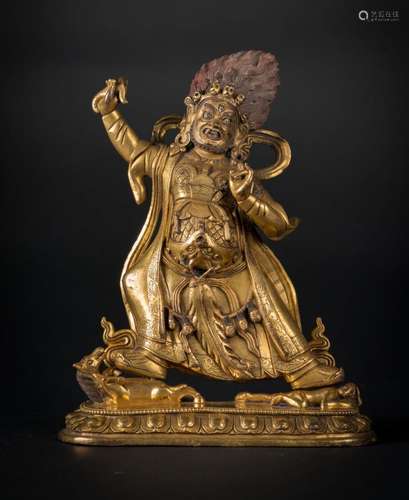 Himalayan Art A gilt bronze figure of Achala Sino/Tibet, early 20th century