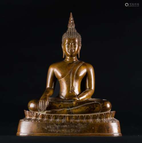 South-Est Asian Art A bronze sculpture of Buddha Thailandia, 16th-17th century