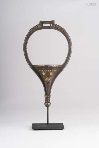 Himalayan Art A nielloed silver and gold stirrup Tibet, 18th-19th century