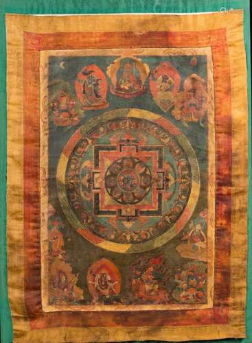 Himalayan Art A thangka depicting the Mandala of Mahakala Tibet, 17th-18th century