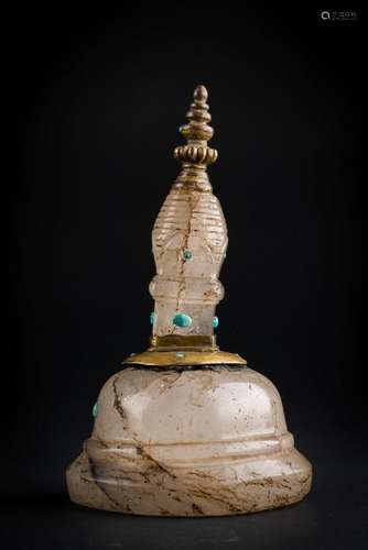 Himalayan Art A rock crystal stupa Nepal, 17th century