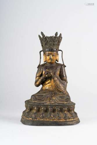 Chinese Art A bronze figure of Vairochana China, Ming dynasty