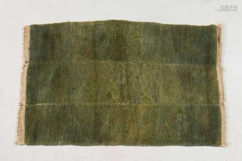 Himalayan Art A monocrhome green Tibetan Tsu-Truk carpet