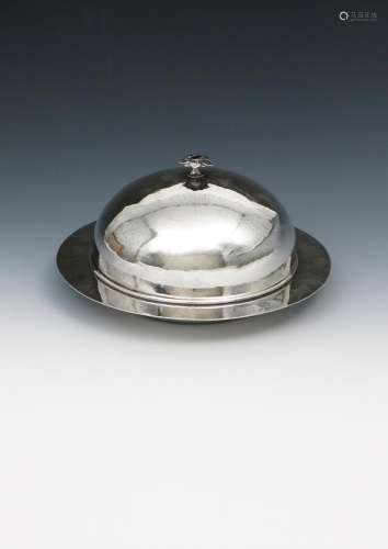 A Guild of Handicrafts silver plated muffin dish and cover designed by Charles Robert Ashbee