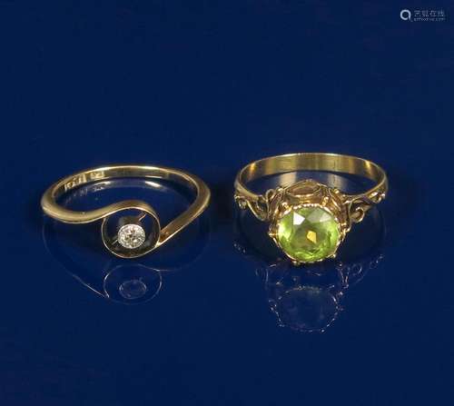 An Art Nouveau Theodore Fahrner gold ring