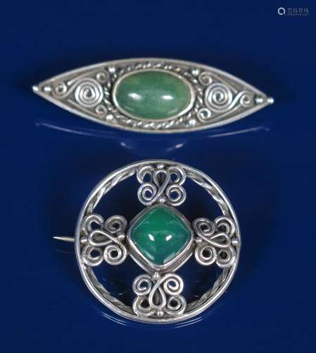 A Celtic Revival silver brooch