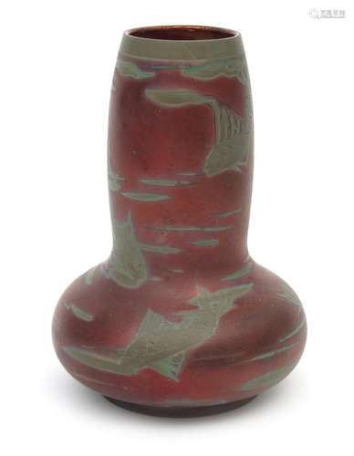 A Burmantofts Faience vase by Joseph Walmsley