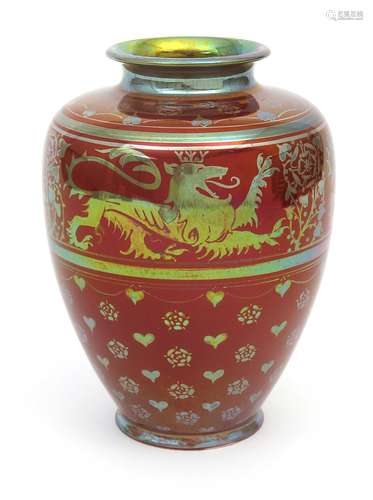 A Pilkington's Lancastrian vase by William S Mycock