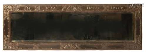 A copper mirror possibly retailed by Liberty & Co