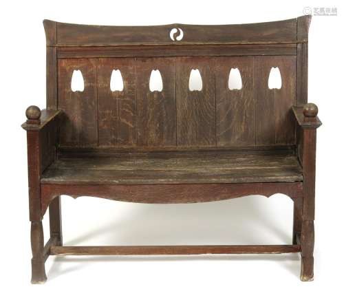 A Scottish pine bench in the manner of Wylie & Lochhead