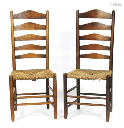 A pair of ash Clissett high-back chairs