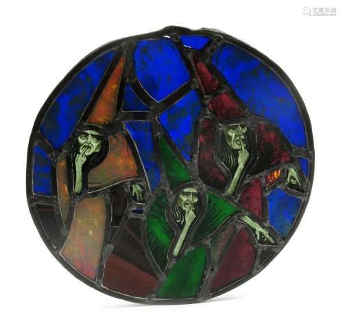 The Three Witches a stained glass window