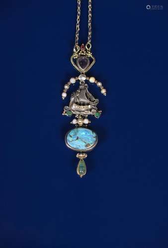 An Artificers Guild pendant necklace designed by Edward Spencer and John Bonnor