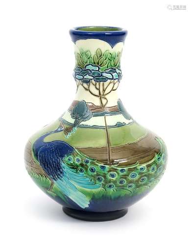 A Burmantofts Faience Partie-Colour vase by Joseph Walmsley