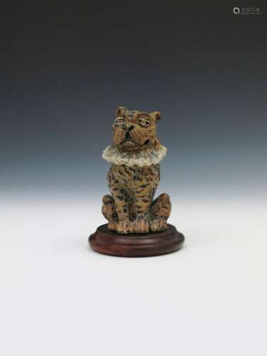A Martin Brothers stoneware Toby dog jar and cover by Robert Wallace Martin