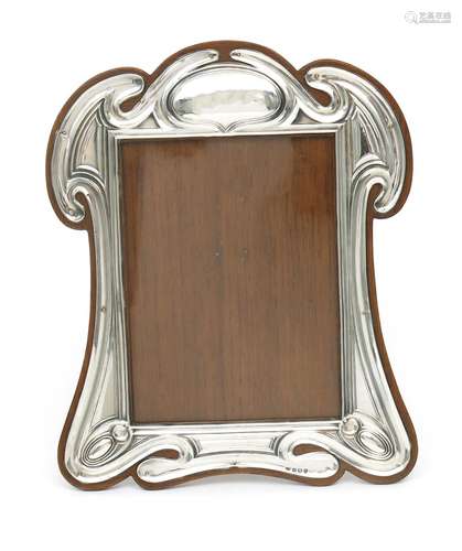 A large Samuel M Levi Art Nouveau silver photograph frame