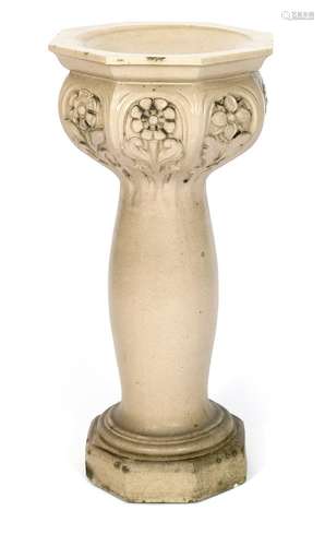 A Leeds Fireclay Lefco Ware bird bath