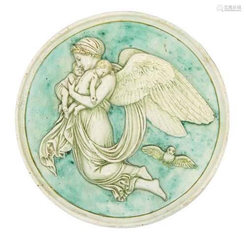 A Della Robbia Pottery medallion plaque