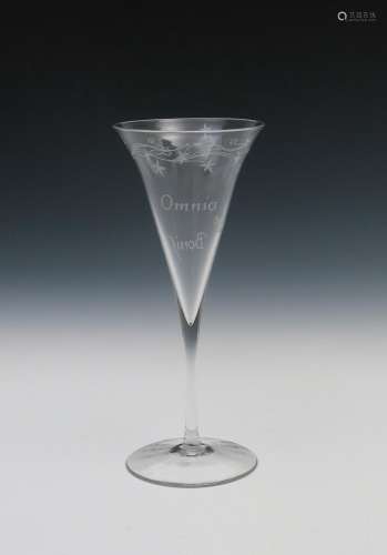 A James Powell & Sons wine glass probably designed by Harry Powell