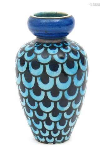 A small Burmantofts Faience Anglo-Persian vase by Leonard King