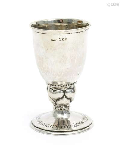 A Ramsden and Carr silver goblet by Alwyn Carr