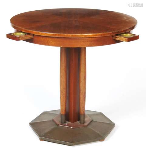 A mahogany card table probably German