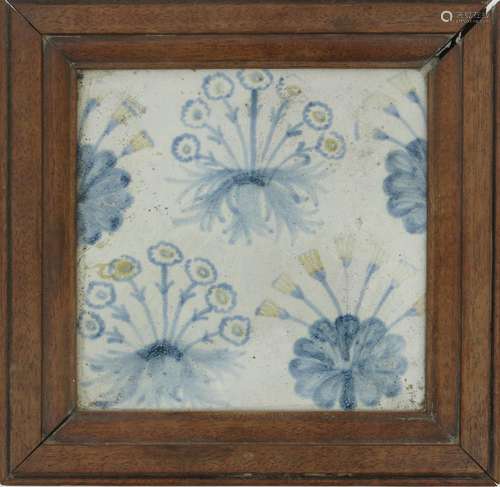 A Morris & Co Daisy tile designed by William Morris