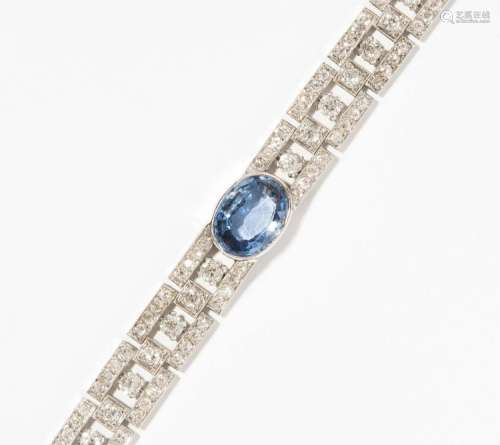 Saphir-Diamant-Bracelet