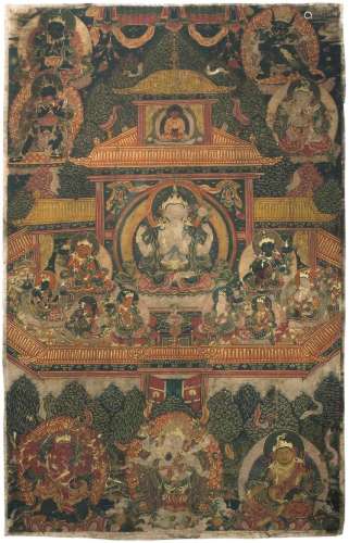 Thangka der Shadakshari Lokeshvara
