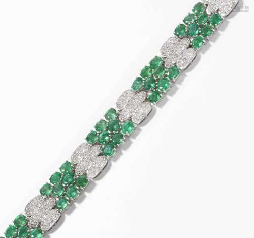 Smaragd-Brillant-Bracelet