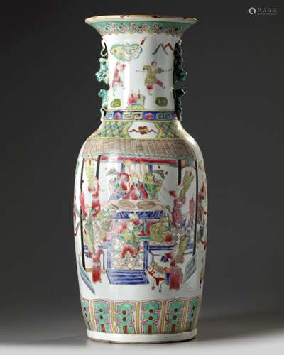 A Chinese famille rose 'narrative' vase