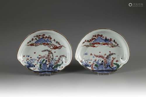 Two Japanese Imari Porcelain Dishes