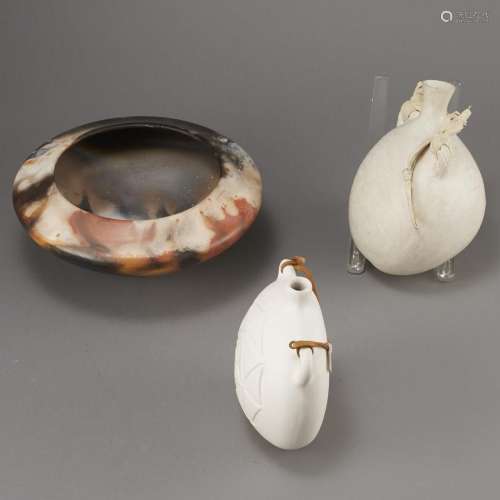 Three Pieces of Pottery Lucy M. Lewis, Pahponee