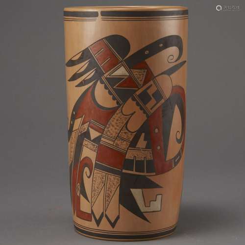 Jean Sahmie, Hopi/Tewa Cylinder Jar