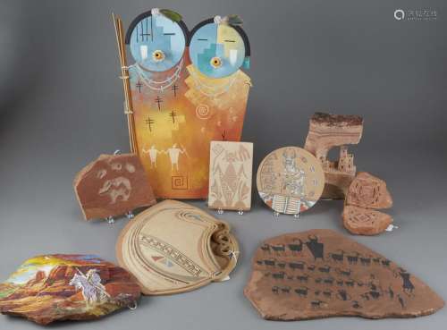 9 Southwestern Rock Carvings and Wall Plaques