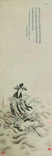 费丹旭（1802～1850） 戊戌（1838年）作 凌波微步图 镜心 水墨纸本