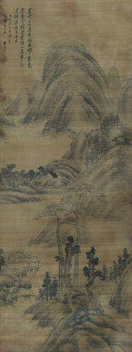 李流芳（1575～1629） 松壑云泉图 立轴 水墨绢本