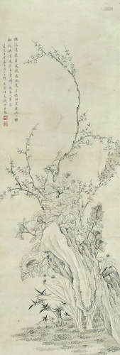 钱杜（1764～1845） 壬寅（1842年）作 淡雅风流图 立轴 水墨纸本