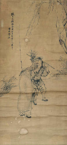 张士保（1805～1878） 元黓执 徐（壬辰）（1832年）作 高士觅句图 立轴 水墨纸本