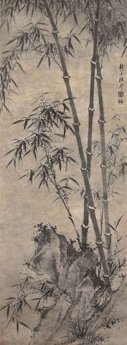 诸升（1618～？） 潇湘风雨图 立轴 水墨纸本
