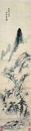 杨文骢（1596～1646）（款） 己卯(1639年)作 云山迭嶂图 立轴 水墨纸本