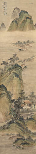 董邦达（1696～1769） 日暮山行图 立轴 设色绢本