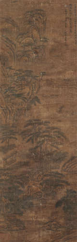 文徵明（1470～1559） 秋江渔隐图 镜心 设色绢本