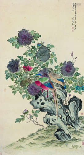马佳同（1865～1937） 锦绣前程图 镜心 设色纸本