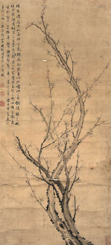 顾莼（1765～1832） 道光元年（1821年）作 疏影横斜图 立轴 水墨纸本